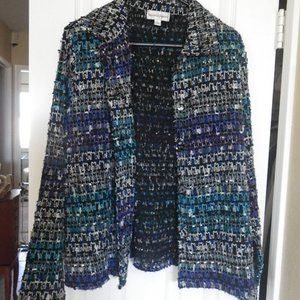 Sweater Jacket, large, Damons and Drapers, never worn, multi colored